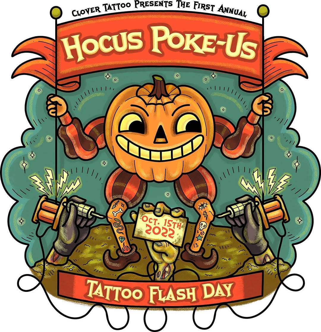 2022 Hocus Poke-Us first annual flash day artwork