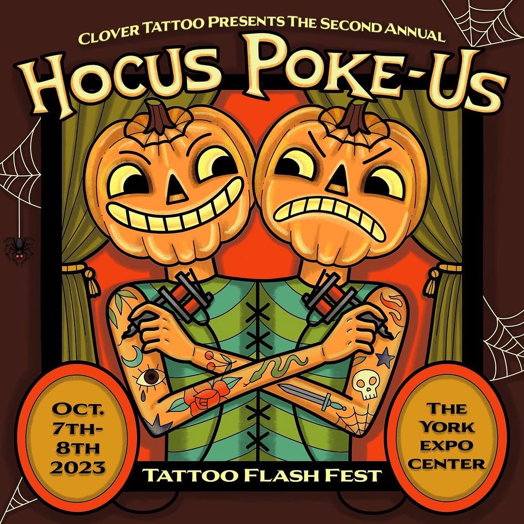 2023 Hocus Poke-Us second annual flash fest artwork